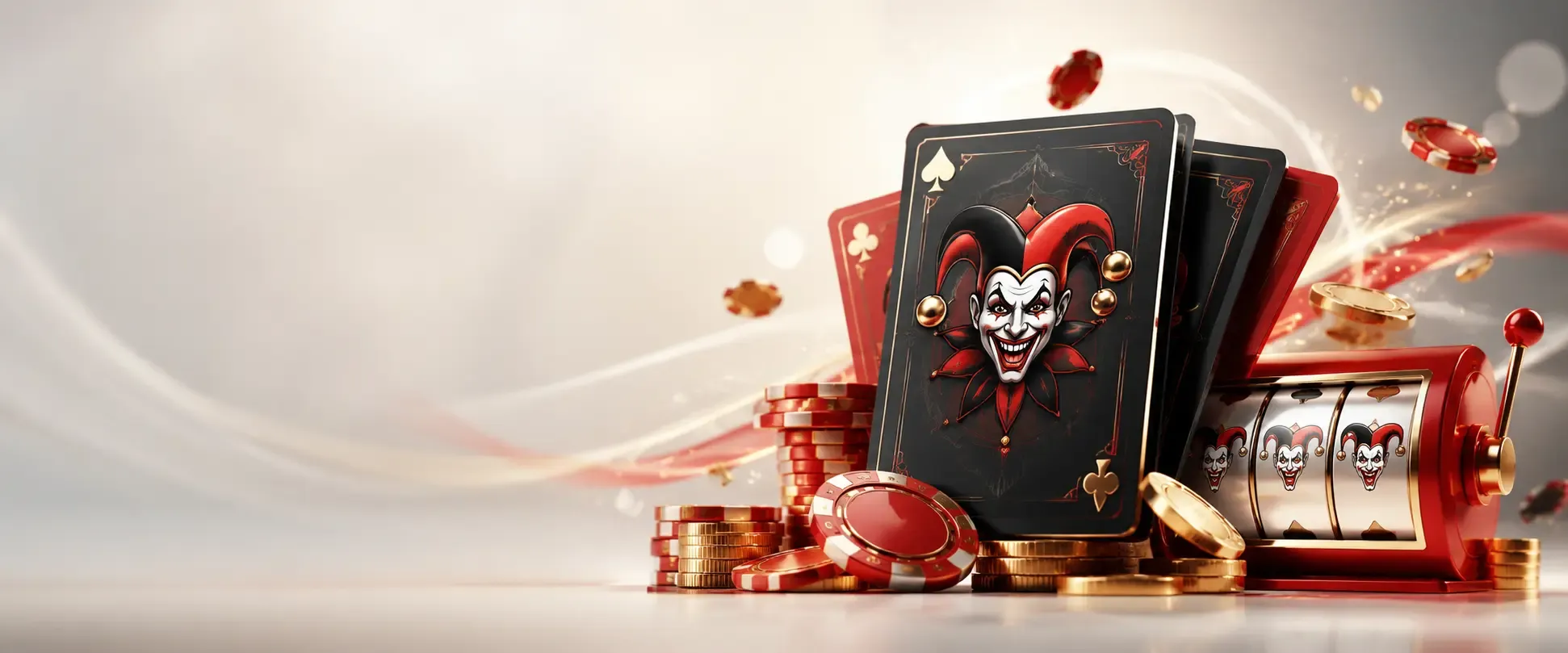 Jokers Ace Casino Mobile browser lobby on a handset with the cashier and game tiles